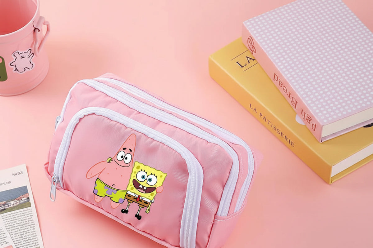 Trousse à stylos Bob l'Éponge : duo Patrick et Bob