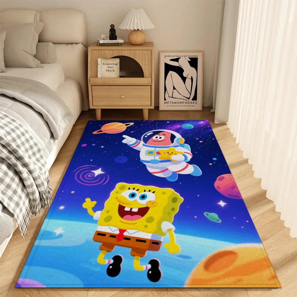Tapis de salon Bob l'Éponge : aventure spatiale