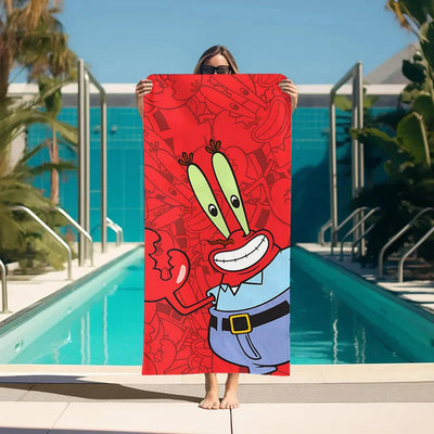 Serviette de plage Bob l'Éponge : Monsieur Krabs