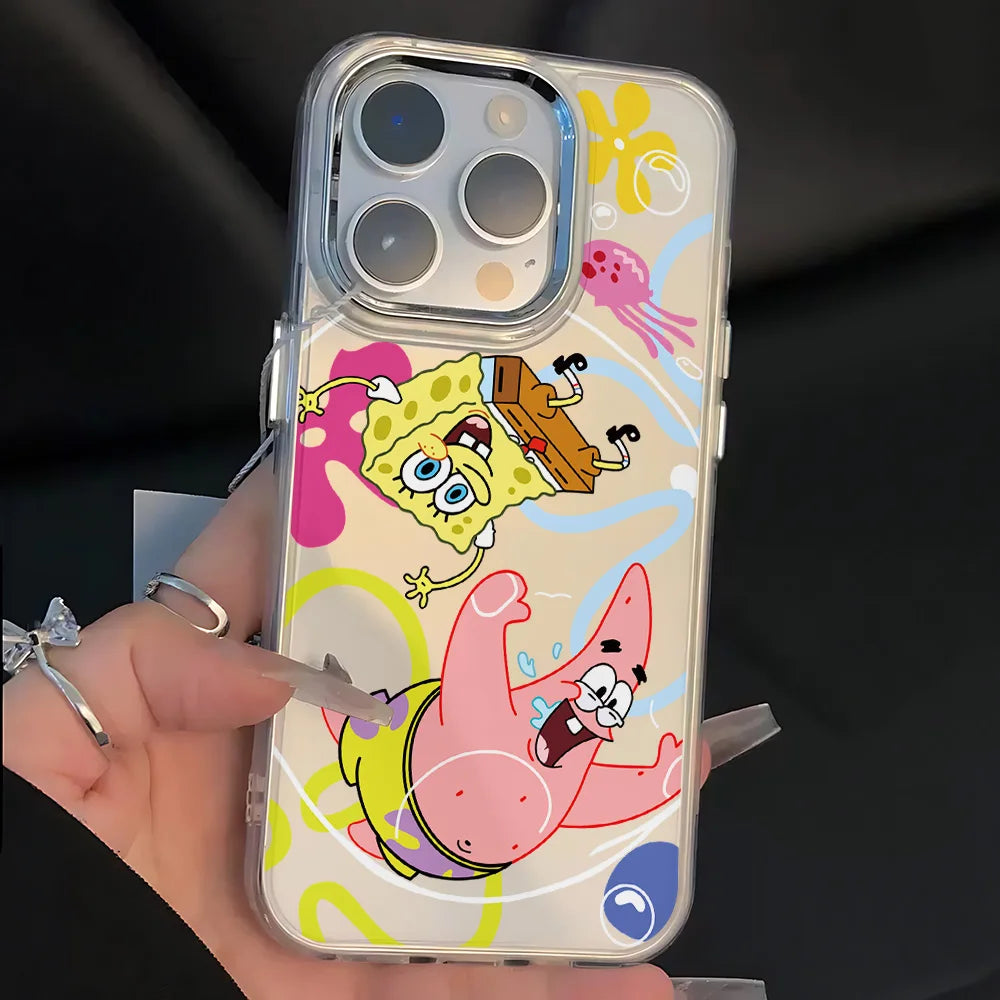 Coque de téléphone Bob l'Éponge : duo surf, tons pastel