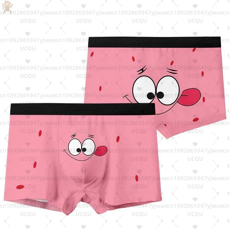 Boxer rose Bob l'Éponge : motif Patrick