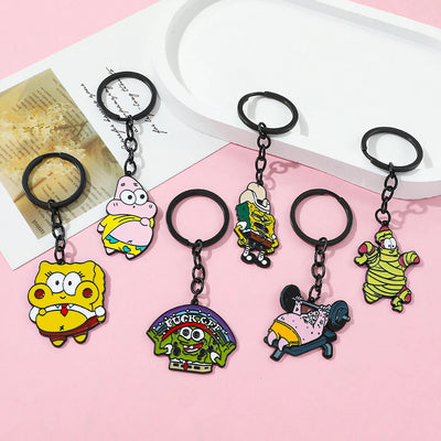 Porte-clés Bob l'Éponge : collection en émail