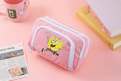 Trousse rose Bob l'Éponge : motif détente