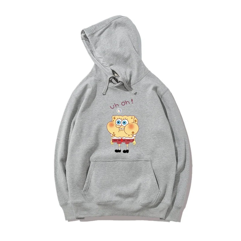 Sweat gris chiné Bob l'Éponge : basique et confortable