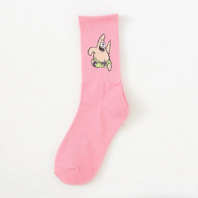 Chaussettes roses Bob l'Éponge : Patrick minimaliste