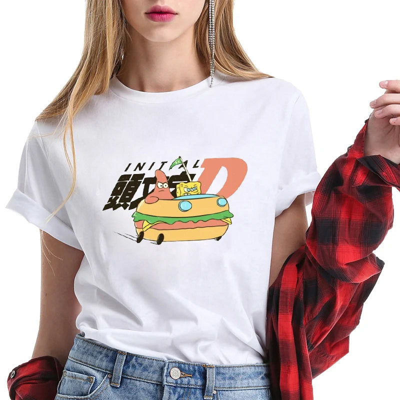T-Shirt SpongeBob Schwammkopf – Bob & umgedrehter Burger