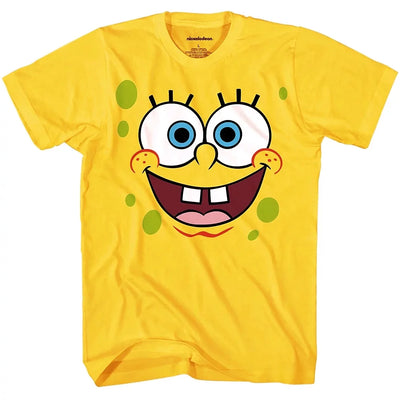 T-shirt jaune Bob l'Éponge : visage au grand sourire