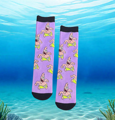 Chaussettes violettes Bob l'Éponge : Patrick