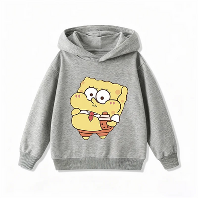 Hoodie gris Bob l'Éponge : pause déjeuner