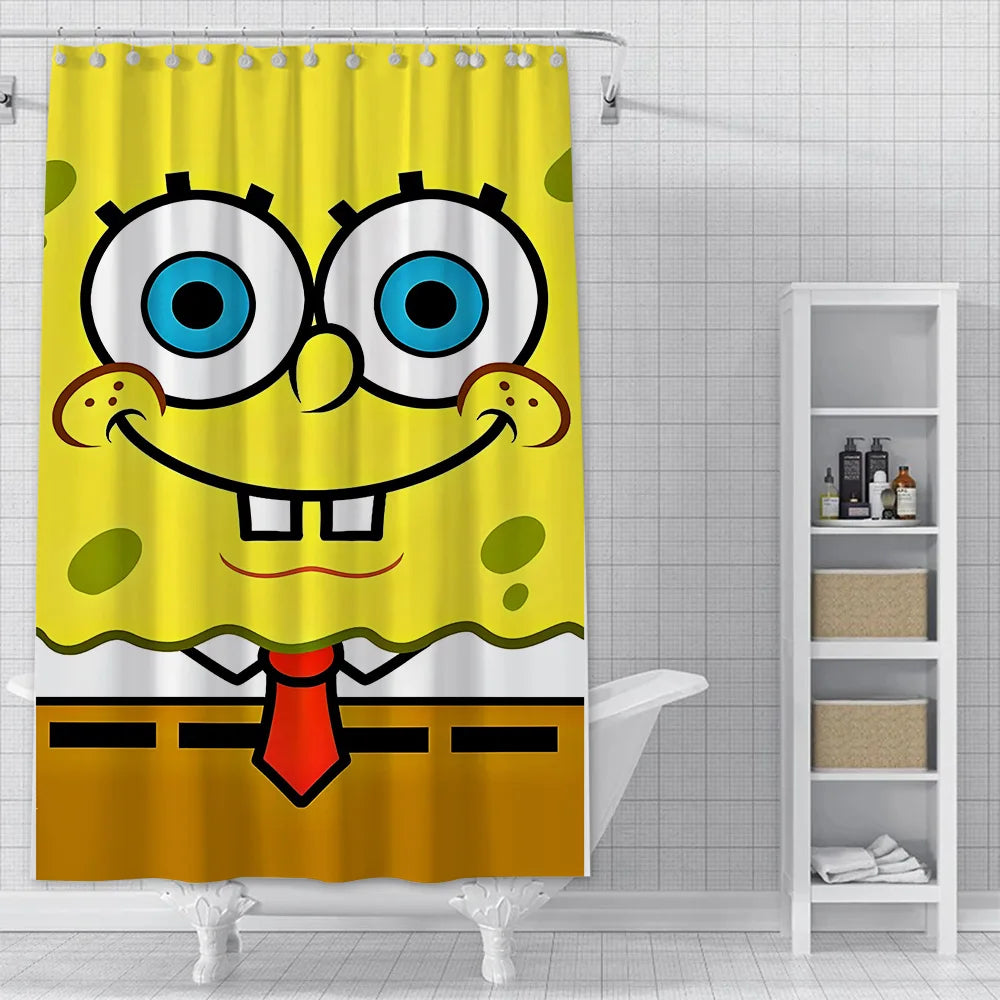 Rideau de douche Bob l'Éponge : grand sourire
