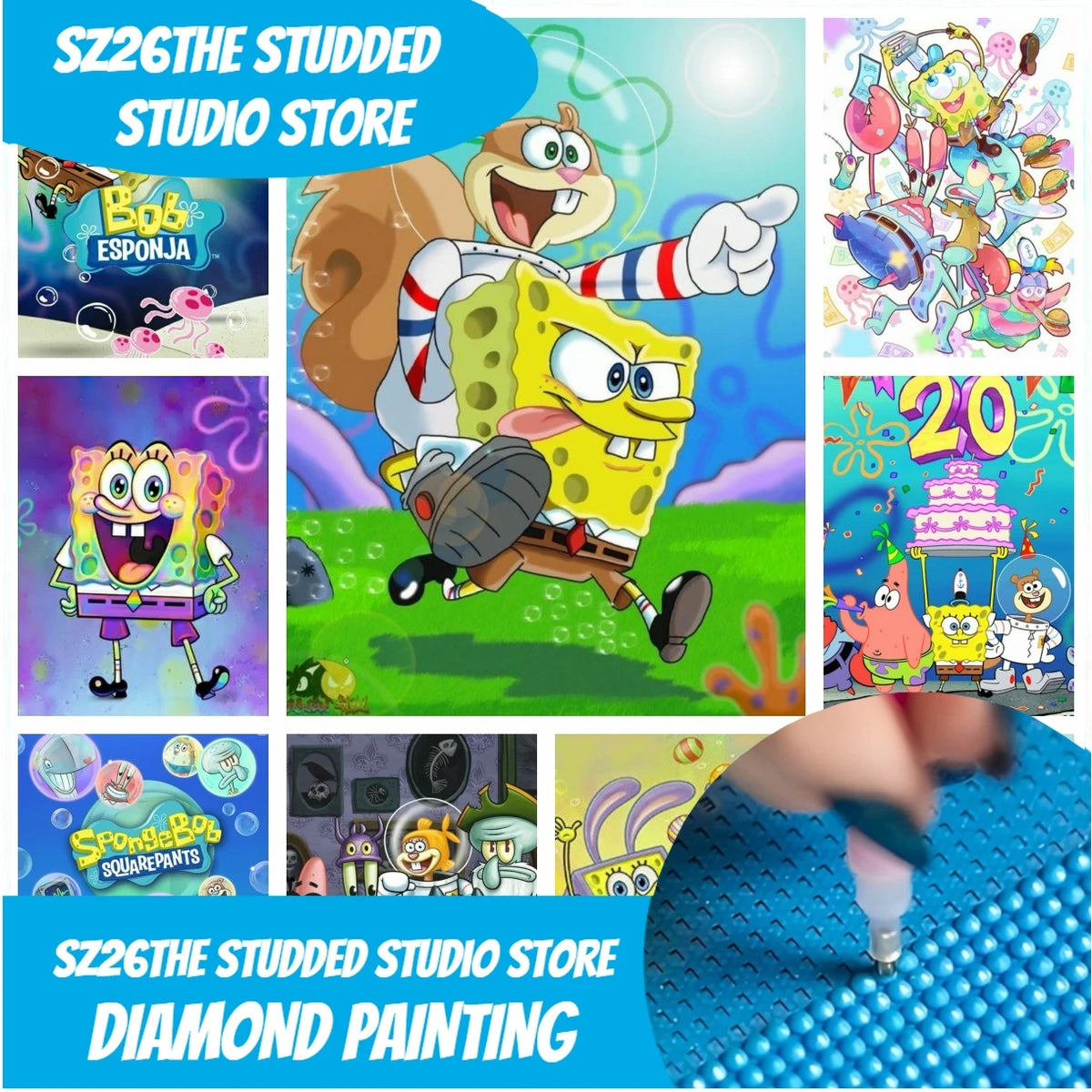 Diamond Painting Spongebob Schwammkopf - Geburtstag