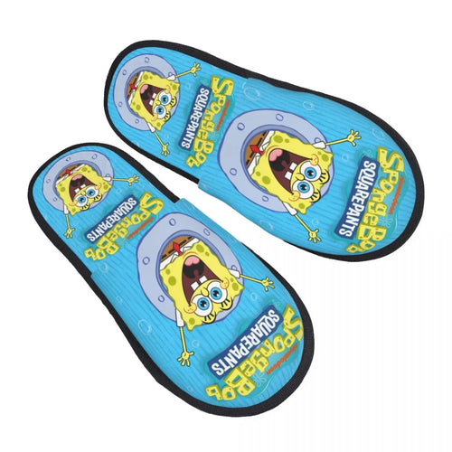 Chaussons Bob l'Éponge : logo bleu ciel