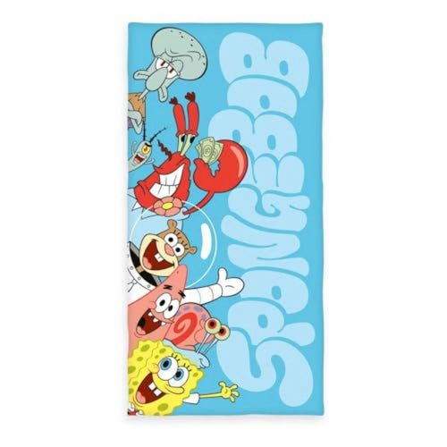 Serviette de bain Bob l'Éponge : le gang de Bikini Bottom