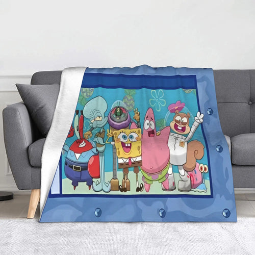 Plaid Bob l'Éponge : toute l'équipe de Bikini Bottom
