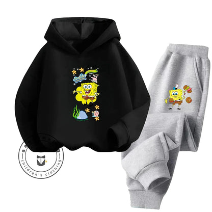 SpongeBob Trainingsanzug Set - Weiß & Graue Hose