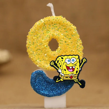 Spongebob Geburtstagskerze - Glitzernde Zahl