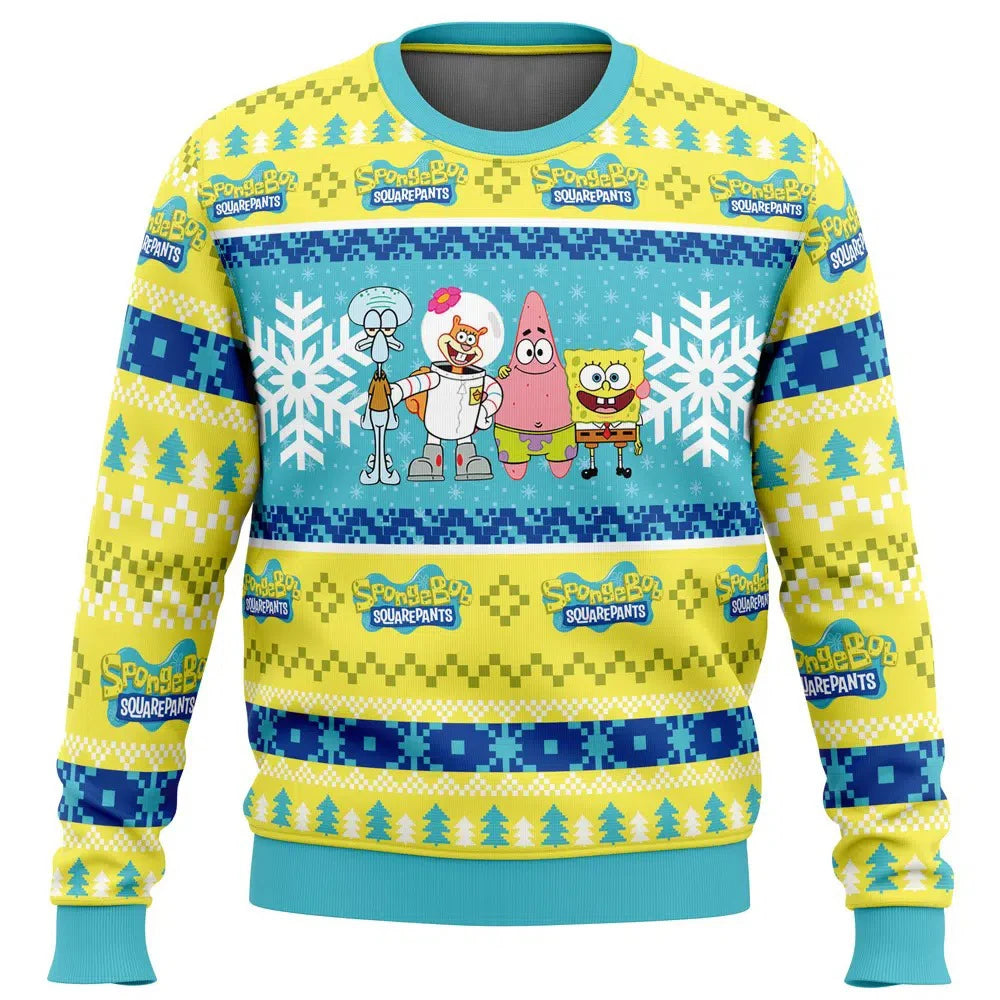 Pull de Noël Bob et Patrick : style tricot festif