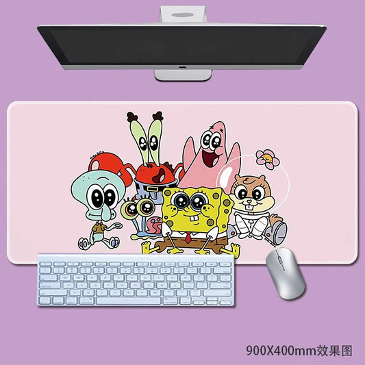 Tapis de souris rose Bob l'Éponge : le gang de Bikini Bottom