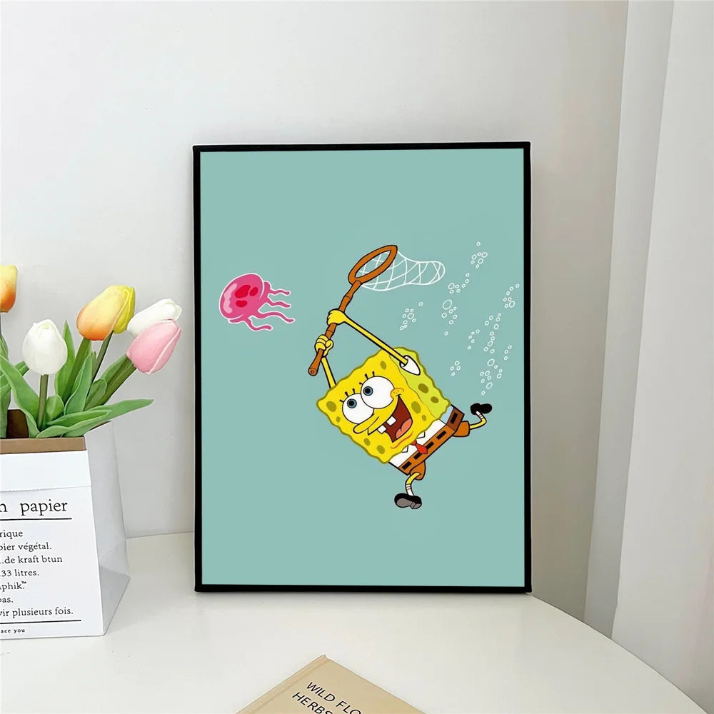 Poster Bob l'Éponge : pêcheur de méduses
