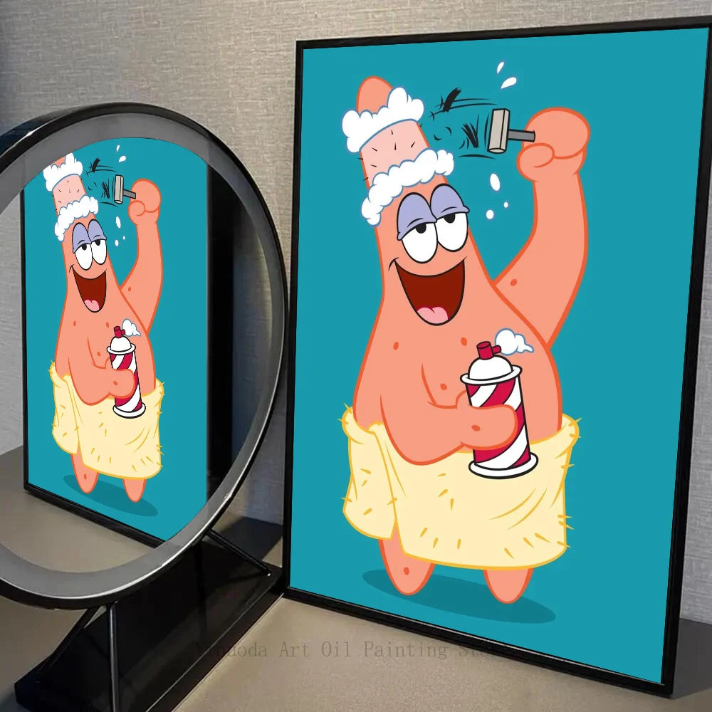 Poster Bob l'Éponge : Patrick sort de la douche