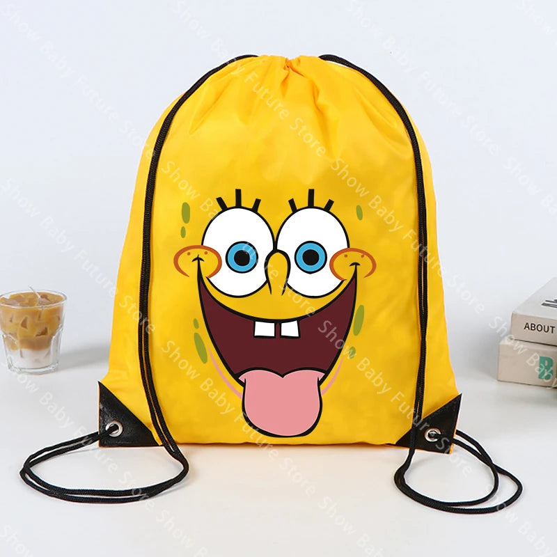 SpongeBob Rucksack – Gelber Kordelzug-Turnbeutel