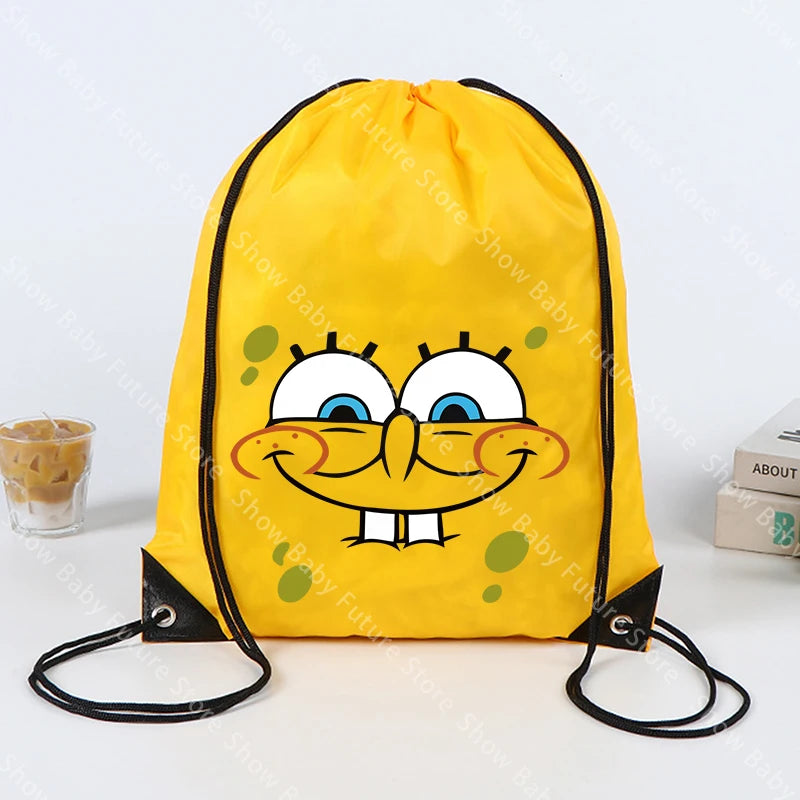 SpongeBob Rucksack – Gelber Kordelzug-Turnbeutel