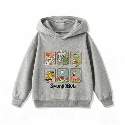 Weißes SpongeBob-Sweatshirt – Bob's Grimassen