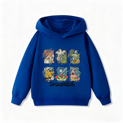 Weißes SpongeBob-Sweatshirt – Bob's Grimassen