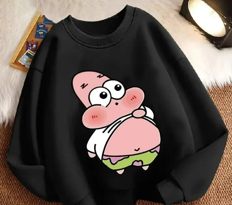 Sweat crewneck noir Patrick : coupe oversize