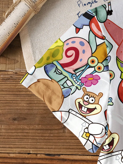 T-Shirt SpongeBob – All-Over Print Charaktere