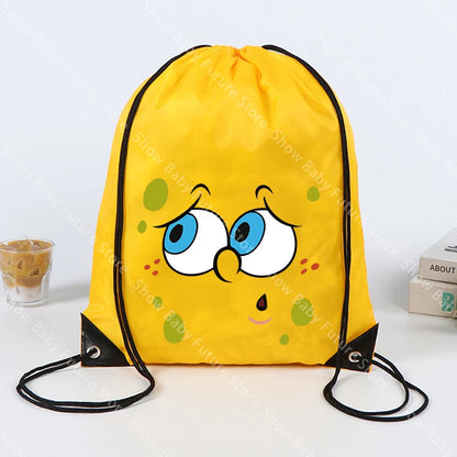 SpongeBob Rucksack – Gelber Kordelzug-Turnbeutel