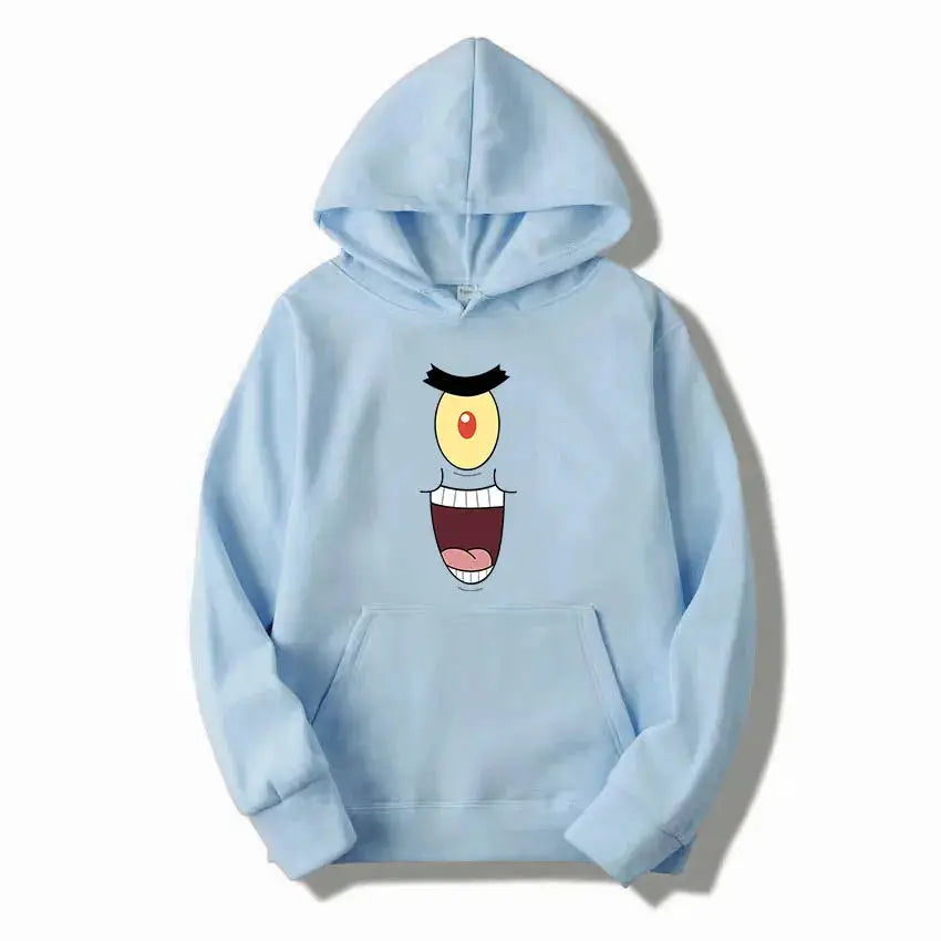 Sweat à capuche bleu Bob l'Éponge : Plankton diabolique
