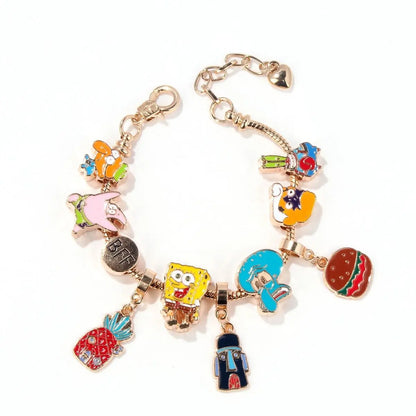Gliederarmband SpongeBob Schwammkopf – vergoldete Charms