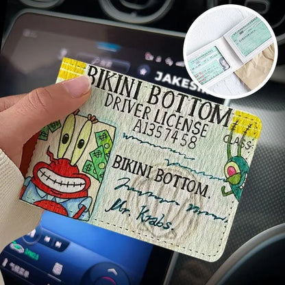 Porte-carte Bob l'Éponge : permis de Bikini Bottom