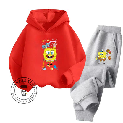 SpongeBob Trainingsanzug Set - Weiß & Graue Hose
