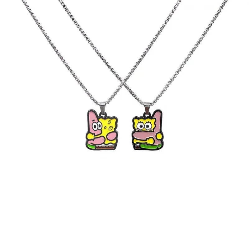 Spongebob Pärchen-Halsketten – Duo Anhänger
