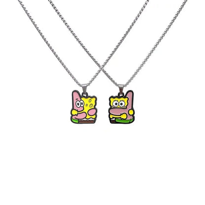 Spongebob Pärchen-Halsketten – Duo Anhänger