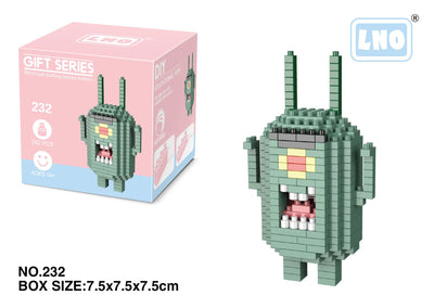 Figurine nanobloc à construire : Sheldon Plankton