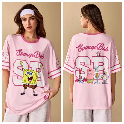 T-Shirt Spongebob Schwammkopf - Oversize Jersey Rosa