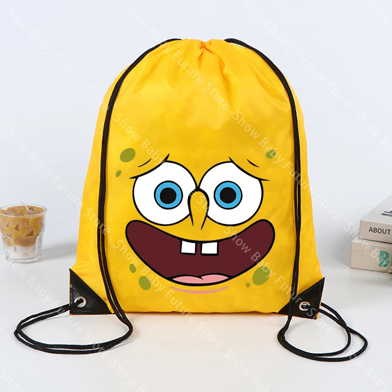 SpongeBob Rucksack – Gelber Kordelzug-Turnbeutel