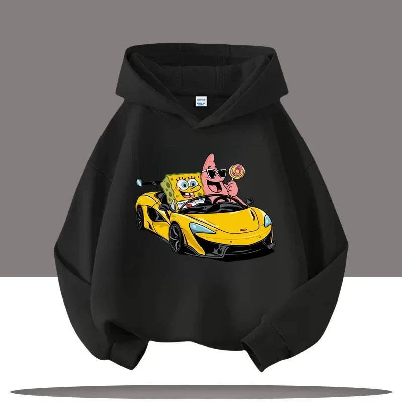 Hoodie Hellgrau meliert SpongeBob - Gary & Bob