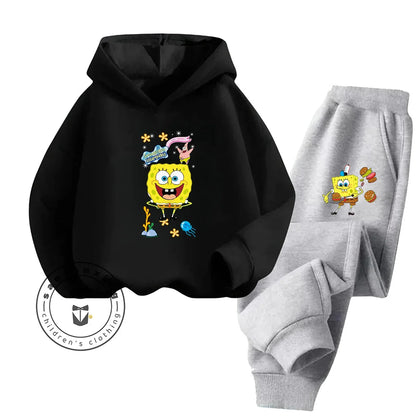 SpongeBob Trainingsanzug Set - Weiß & Graue Hose