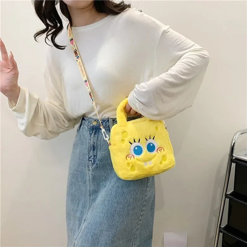Sac bandoulière peluche Bob l'Éponge : style kawaii