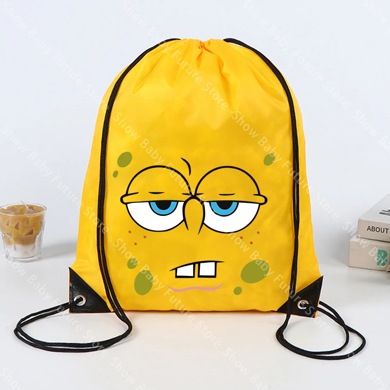 SpongeBob Rucksack – Gelber Kordelzug-Turnbeutel
