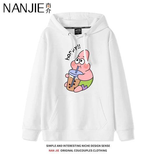 Weißer Hoodie Patrick der Seestern – Snack Time