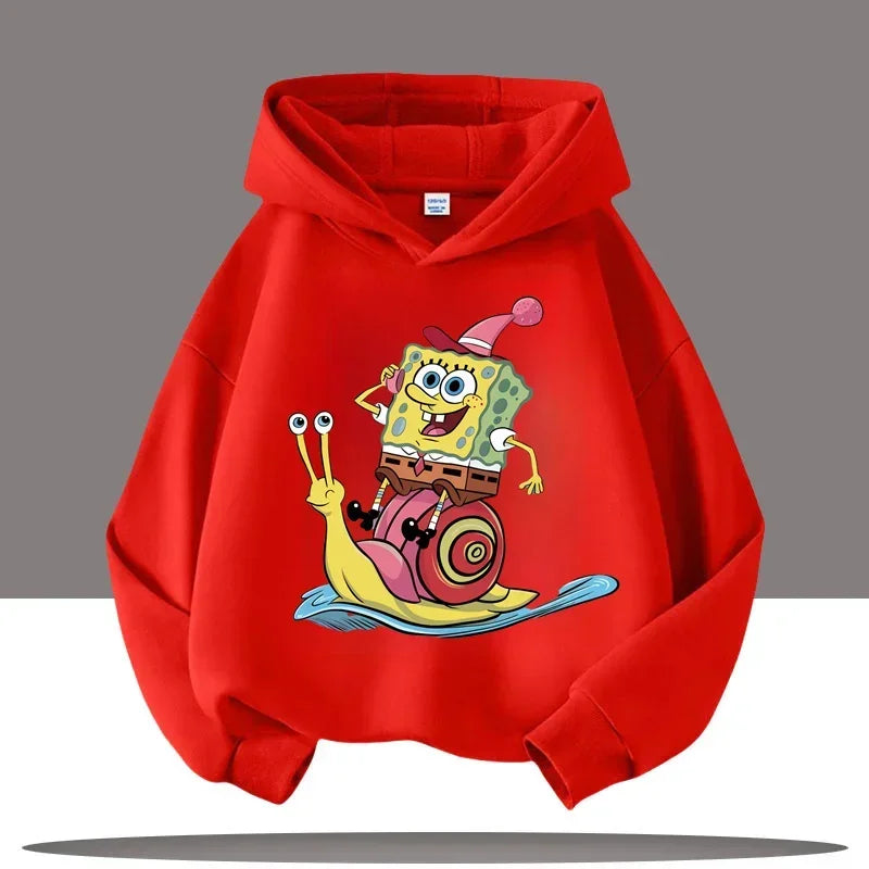 Hoodie Hellgrau meliert SpongeBob - Gary & Bob