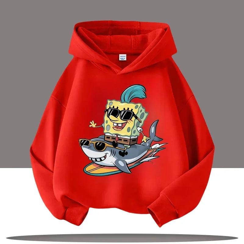 Sweat rouge Bob l'Éponge : chevauchée sauvage