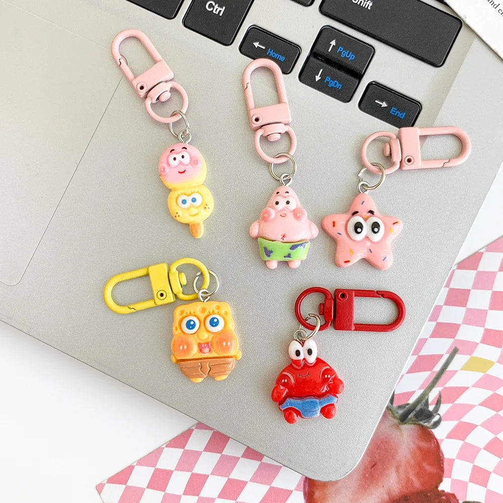 Schlüsselanhänger SpongeBob Schwammkopf - Karabiner Farbig