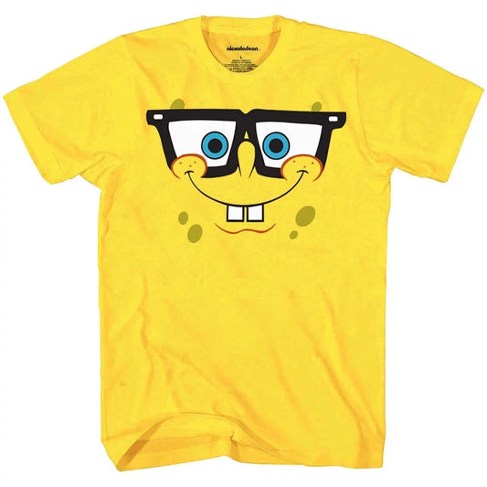 T-shirt Bob l'Éponge : lunettes d'intello, style geek