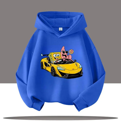 Hoodie Hellgrau meliert SpongeBob - Gary & Bob